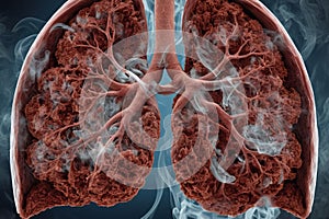 Lung and smoke bad habit and lung cancer issue