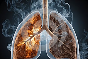 Lung and smoke bad habit and lung cancer issue