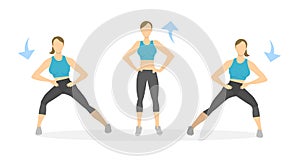 Lunges exercise for legs.