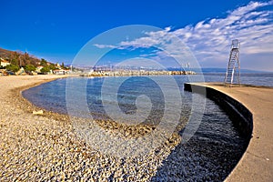 Lungomare famous waterfront walkway in Opatija beach view photo