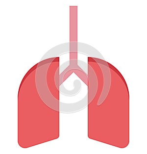 lungs, breathe, Isolated Vector icon that can be easily modified or edit
