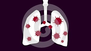 Lungs and COVID-19. EPS 10 Vector