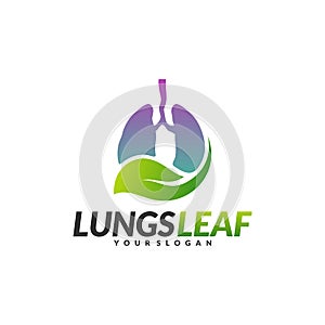 Lungs Health Care Logo Design Concept Vector. Eco Lungs icon logo template. Nature Lungs Logo Vector. Lungs Leaf Logo Template