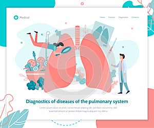 Lungs health medical landing page