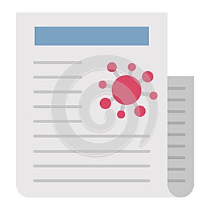 Covid19 news Flat Style vector icon which can easily modify or edit photo