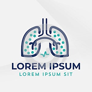 Lungs logo icon medical diagnostic vector pulmonary Pulmonology Pulmo