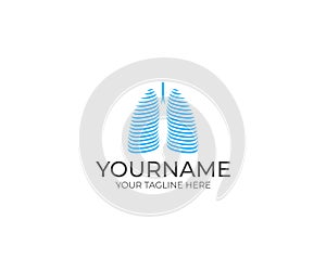 Lungs Logo Template. Pulmonary Vector Design