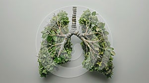 The Lungs Made of Leaves.AI generated image