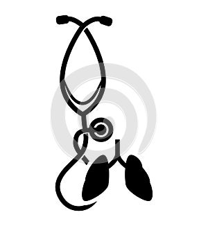 Lungs stethoscope medical care design
