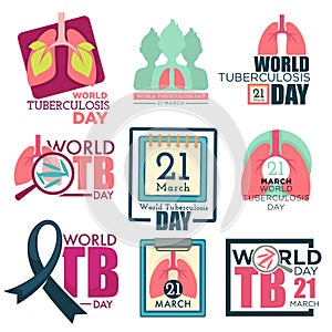 Lungs and stethoscope world tuberculosis day isolated icons vector pulmonary organ disease or illness help or aid