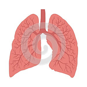 Lungs symbol. Breathing. Lunge exercise.