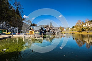 Lunz am See in autumn, Mostviertel, Lower Austria, Austria,