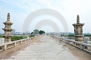 Luoyang Bridge. a famous historic site in Quanzhou, Fujian, China.