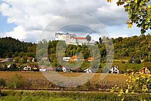 Lupca Castle in the valley of the river Hron