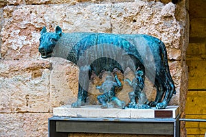 Luperca, Romulus and Remus in Tarragona, Catalonia, Spain.