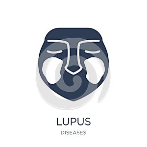 Lupus erythematosus icon. Trendy flat vector Lupus erythematosus icon on white background from Diseases collection