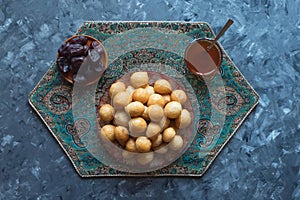 Luqaimat - traditional sweet dumplings of UAE.
