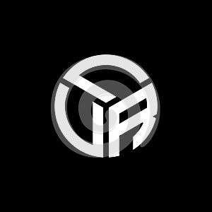 LUR letter logo design on black background. LUR creative initials letter logo concept. LUR letter design