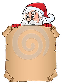 Lurking Santa Claus holding parchment 2