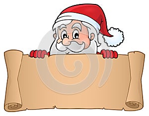 Lurking Santa Claus holding parchment 3