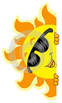 Lurking Sun with sunglasses