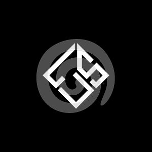 LUS letter logo design on black background. LUS creative initials letter logo concept. LUS letter design photo