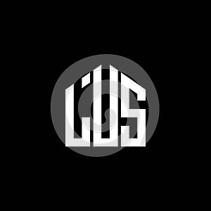 LUS letter logo design on BLACK background. LUS creative initials letter logo concept. LUS letter design.LUS letter logo design on photo