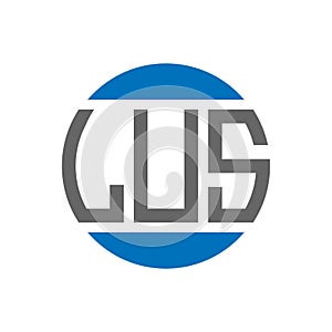 LUS letter logo design on white background. LUS creative initials circle logo concept. LUS letter design photo