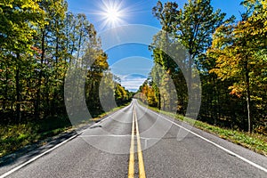 Lush Farmland Roads Flowing Around Raystown Lake, in Pennsylvania