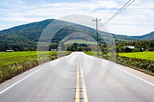 Lush Farmland Roads Flowing Around Raystown Lake, in Pennsylvania