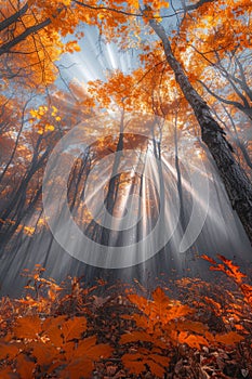 Lush Forest Teeming With Leafy Trees