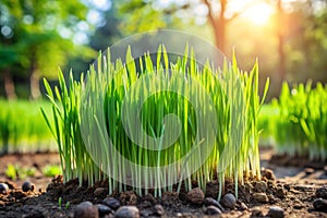 Lush Green Grass Garden Growth