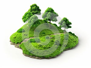 Lush Green Miniature Island