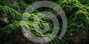 Lush Green Moss Texture Nature Background