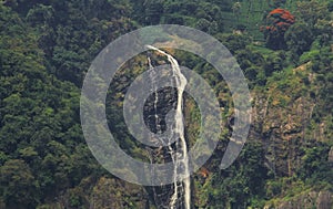 lush green nilgiri mountains and beautiful catherine waterfall from dolphin nose view point of coonoor near ooty