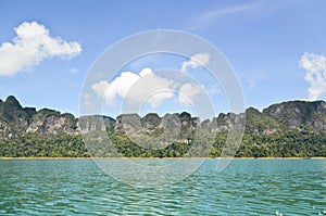 Lush high limestone mountains.