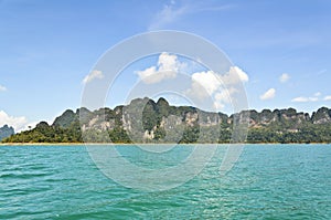 Lush high limestone mountains.