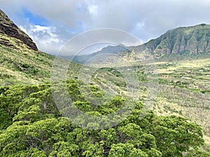 Lush Makaha Valley in Hawaii