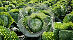 lush plant cabbage vegetable photo