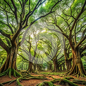 Lush Trees in Rani Forest