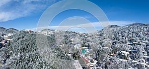 Lushan mountain cooling town in winter