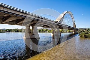 The Lusitania Bridge over the Guadiana River in Merida, Extremadura, Spain