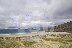 Luskentyre Beach on the Isle of Harris in Scotland