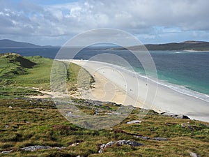 Luskentyre Beach or Luskentyre Sands. Isle of Harris. Outer Hebrides, Scotland.