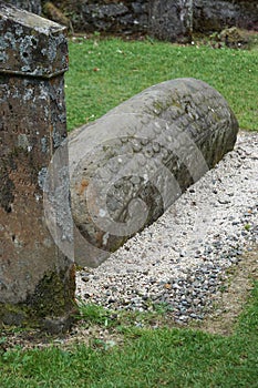 Luss, Scotland: 11th century Viking Hogback grave stone