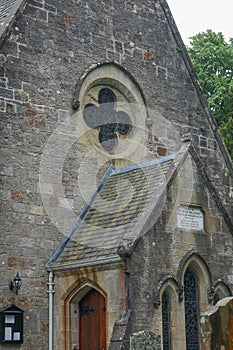 Luss, Scotland: Detail of the Luss Parish Church
