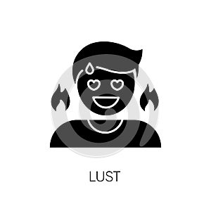 Lust black glyph icon