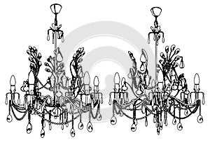 Luster Chandelier Vector 35