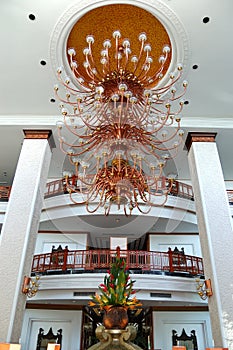 The luster at the lobby of luxury hotel