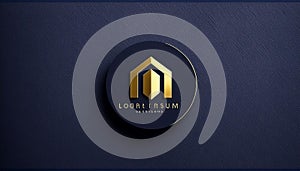 Lustrous auric logo preview on isolated